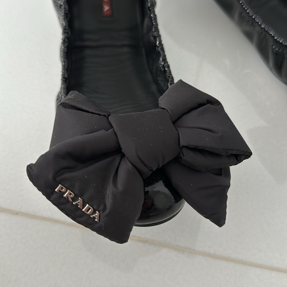 Prada Bow Ballet Flats - Picture 2 of 5